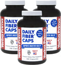 Yerba Prima Daily Fiber Capsules, 180 Caps (Pack of 3) - Soluble Dietary Fiber Supplement - Colon Cleanse - Gut Health - Constipation Relief, Vegan, Non-GMO, Gluten-Free
