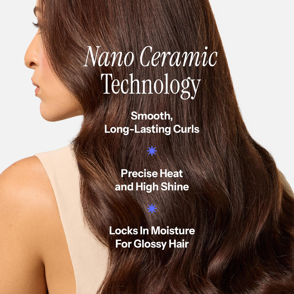 HOT TOOLS Professional Nano Ceramic Extra Long Tapered Curling Iron for Shiny Curls, 3/4 to 1 1/4 Inches