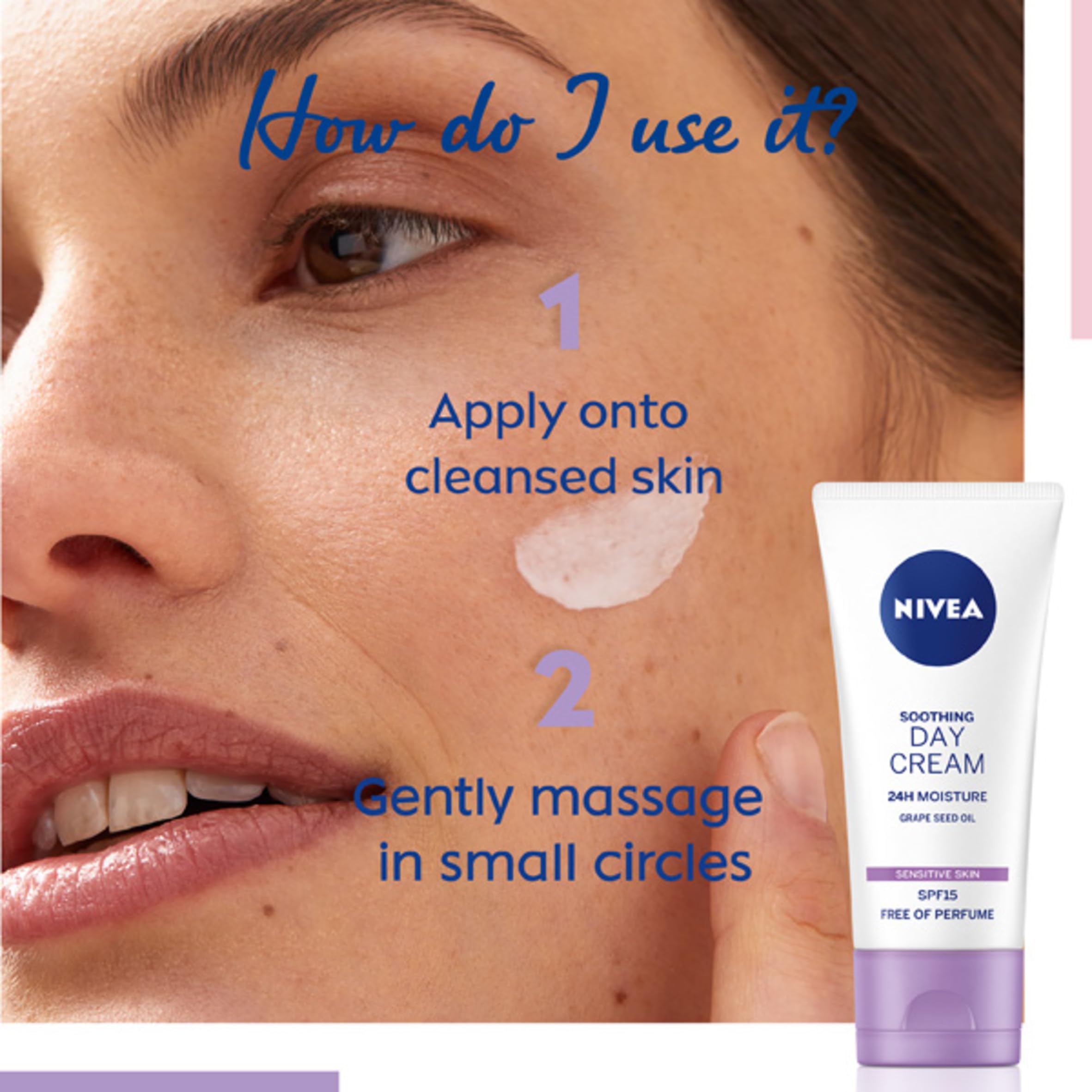 NIVEA Sensitive Day Cream (50 ml), Face Cream and Moisturiser with SPF 15 for Sensitive Skin, Summer Skin Care Essentials, Sensitive Moisturising Cream