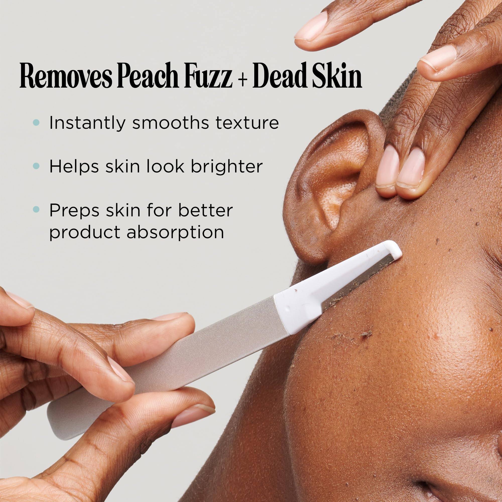StackedSkincare Professional-Grade Dermaplaning Tool – Precision Exfoliation, Removes Peach Fuzz & Dead Skin, Aluminum Handle, Refillable Blades