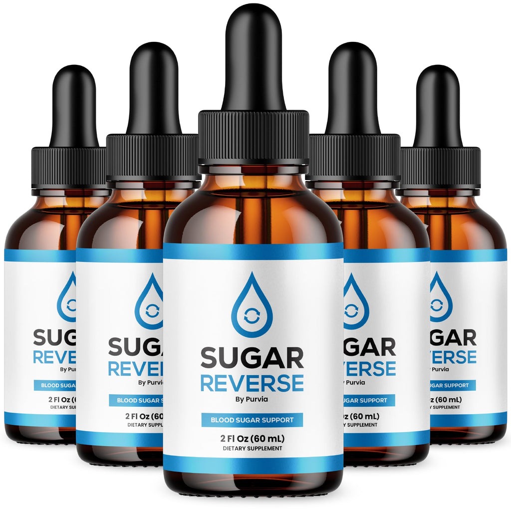 (5 Pack) Sugar Reverse Drops, Sugar Reverse Liquid Drops Supplement Advanced Formula Vitamin Supplement with Chromium, Maximum Strength, SugarReverse Drops Official Formula, Sugar Reverse (5 Bottle)