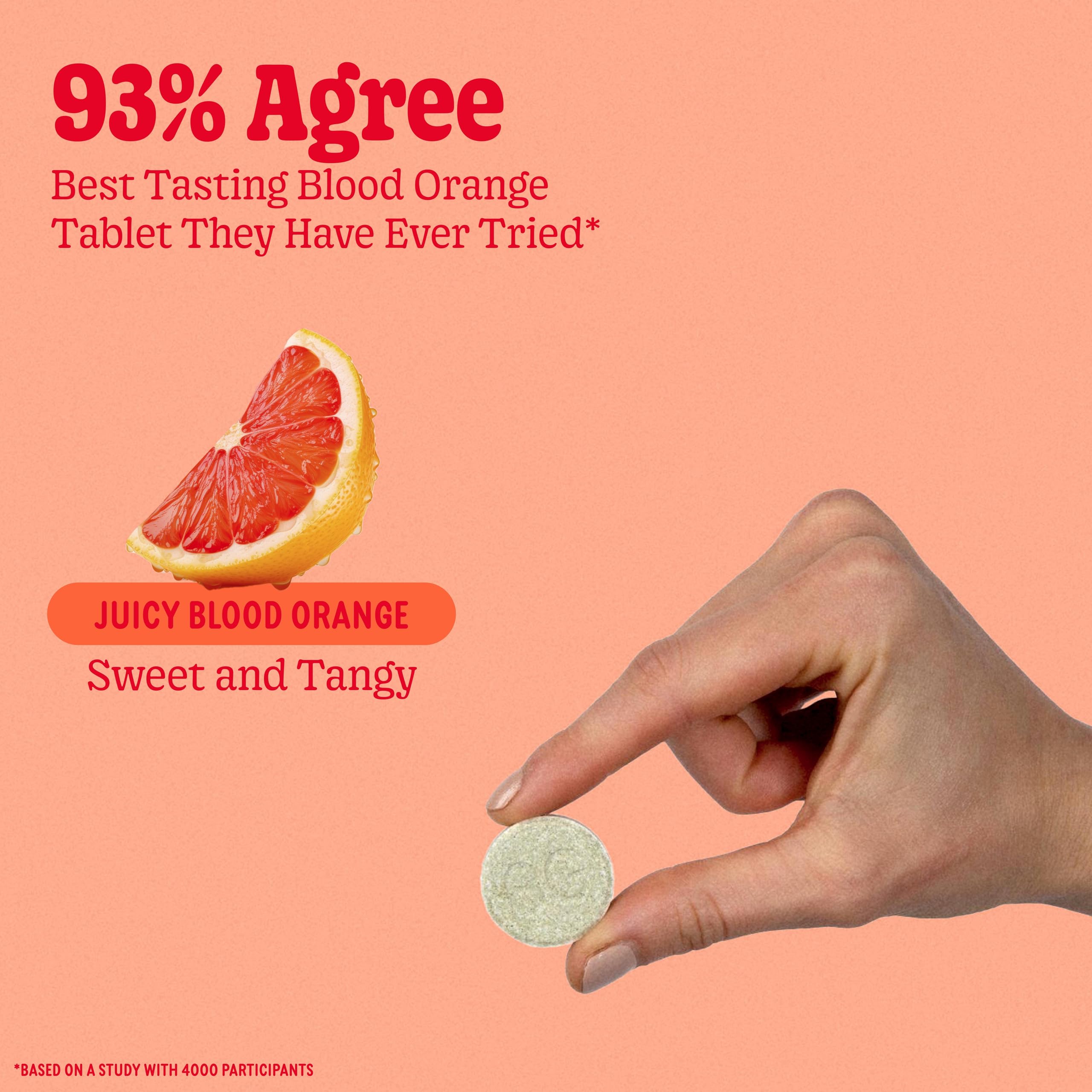 8Greens Supergreens Effervescent Tablets, Blood Orange, 30 Servings