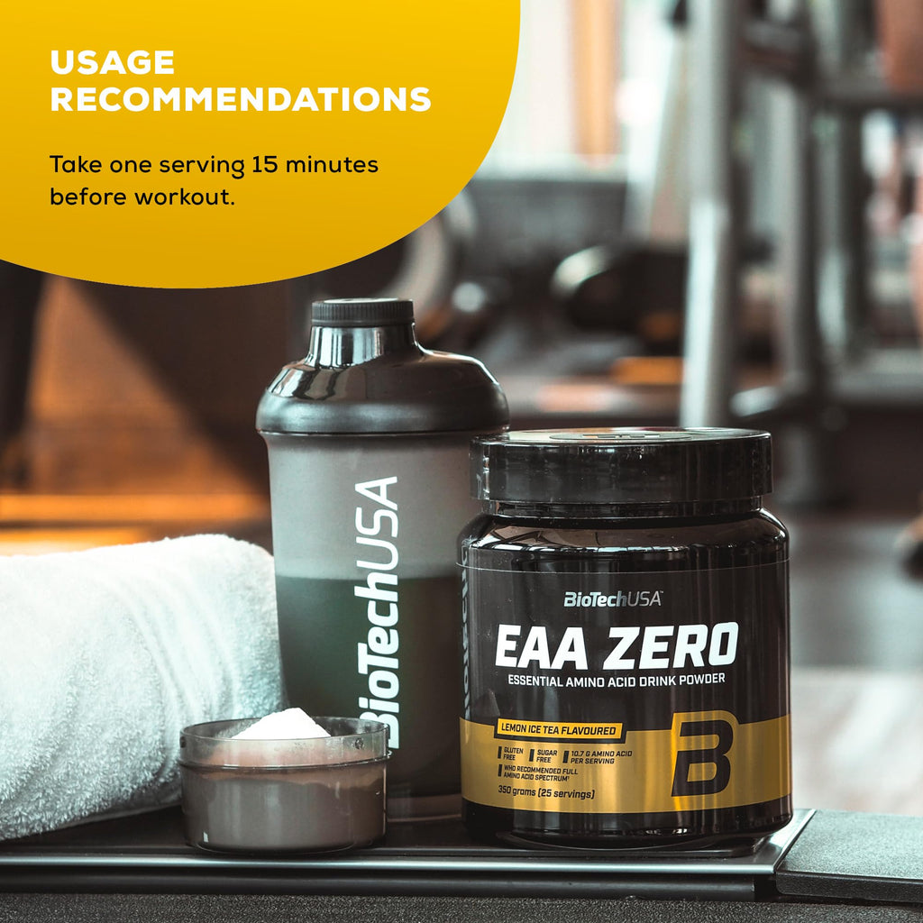 BioTechUSA EAA Zero - Essential Amino Acid Power | 7160mg EAA/Serving | WHO Recommended Ratio | Sugar-Free, Gluten-Free, 350 g, Pineapple-Mango