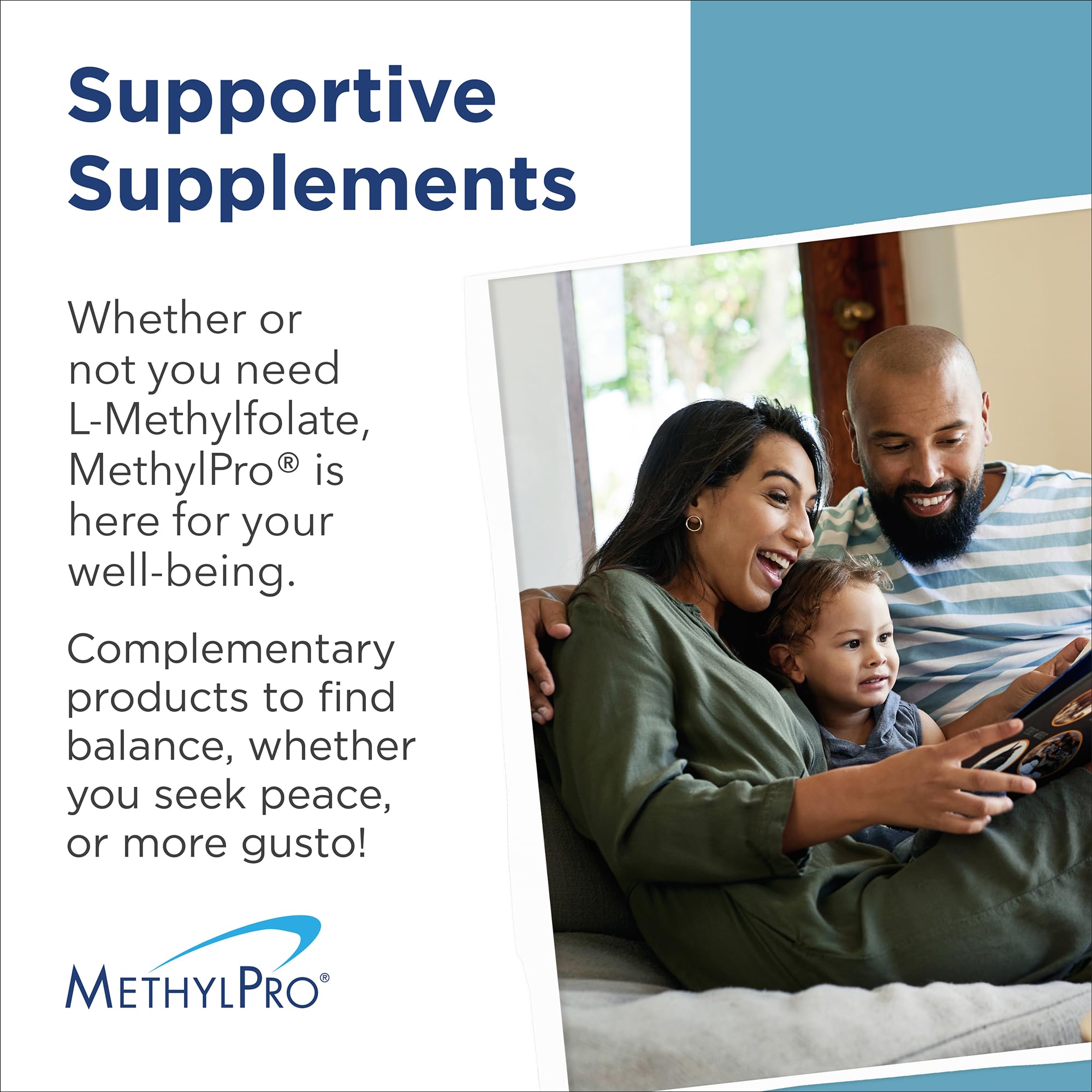 MethylPro Multivitamin + L-Methylfolate 15 mg - Supports a Healthy Mindset - Vitamins A, C, D3, E & More - Active Folate for Methylation Support & Biochemical Reactions - 30 Servings - 30 Capsules