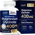 Magnesium Glycinate 400mg, 4+ Month Supply, Sleep, Relax & Muscle Support