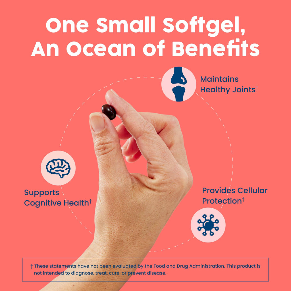 NativePath Antarctic Krill Oil - Wild-Caught Omega 3 Krill Oil 500mg Softgels with EPA, DHA and Astaxanthin - Supplement for Joint, Heart, Brain and Immunity - 60 ct - No Fishy Aftertaste