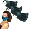 GOLDEN HOUR Silk Satin Mask | Sensitive Skin, Hypoallergenic | Adjustable Silk Mask | Washable UK (Single, Teal)