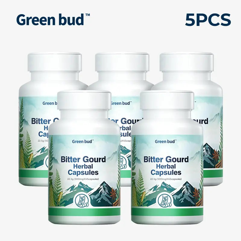 Green Bud 1 Bitter Gourd Herbal Capsules Contain Extracts of Bitter Gourd, Cinnamon, Ginseng, and Mulberry Leaves, Etc. #Summervibes