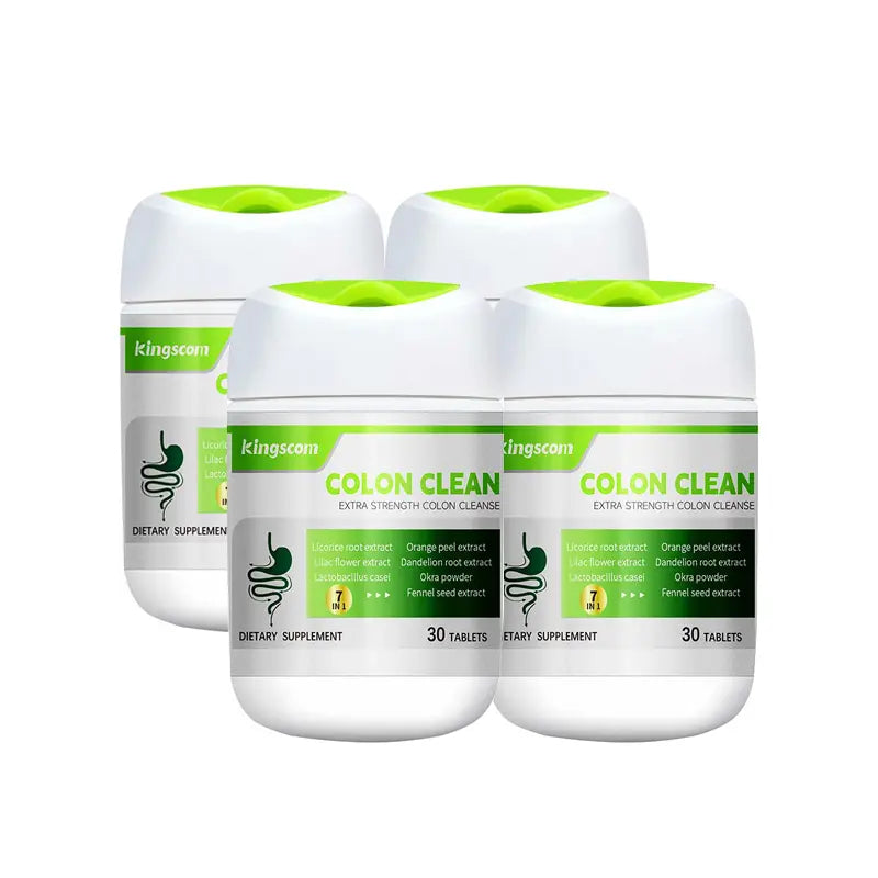 Kingscom Advanced Colon Cleanse - Gut Health & Detox Support |Gut and Colon | with Okra Fiber Formula & 60 Billion Probiotic- Support Bloating, Digestion & Immune Support for Men & Women 30 Capsules Healthcare Optimum Fitness