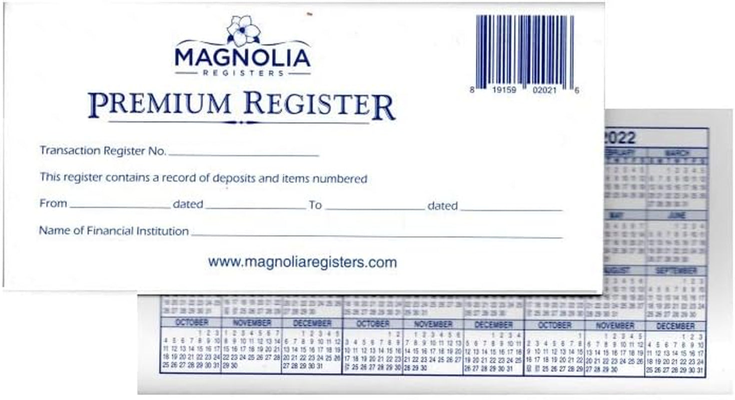 10 Premium 48 Page Transaction Registers - Thicker Paper, More Pages - for Perso