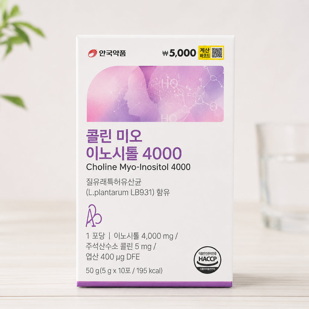 Korean Myo-Inositol 4000 Powder 10 Sticks with Choline & Folic Acid