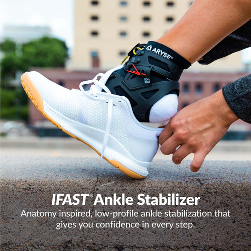 ARYSE IFAST Ankle Brace - Ankle Stabilizer For Men & Women - Great For Basketball, Volleyball, Soccer & More! (Medium, Frosted, Single)
