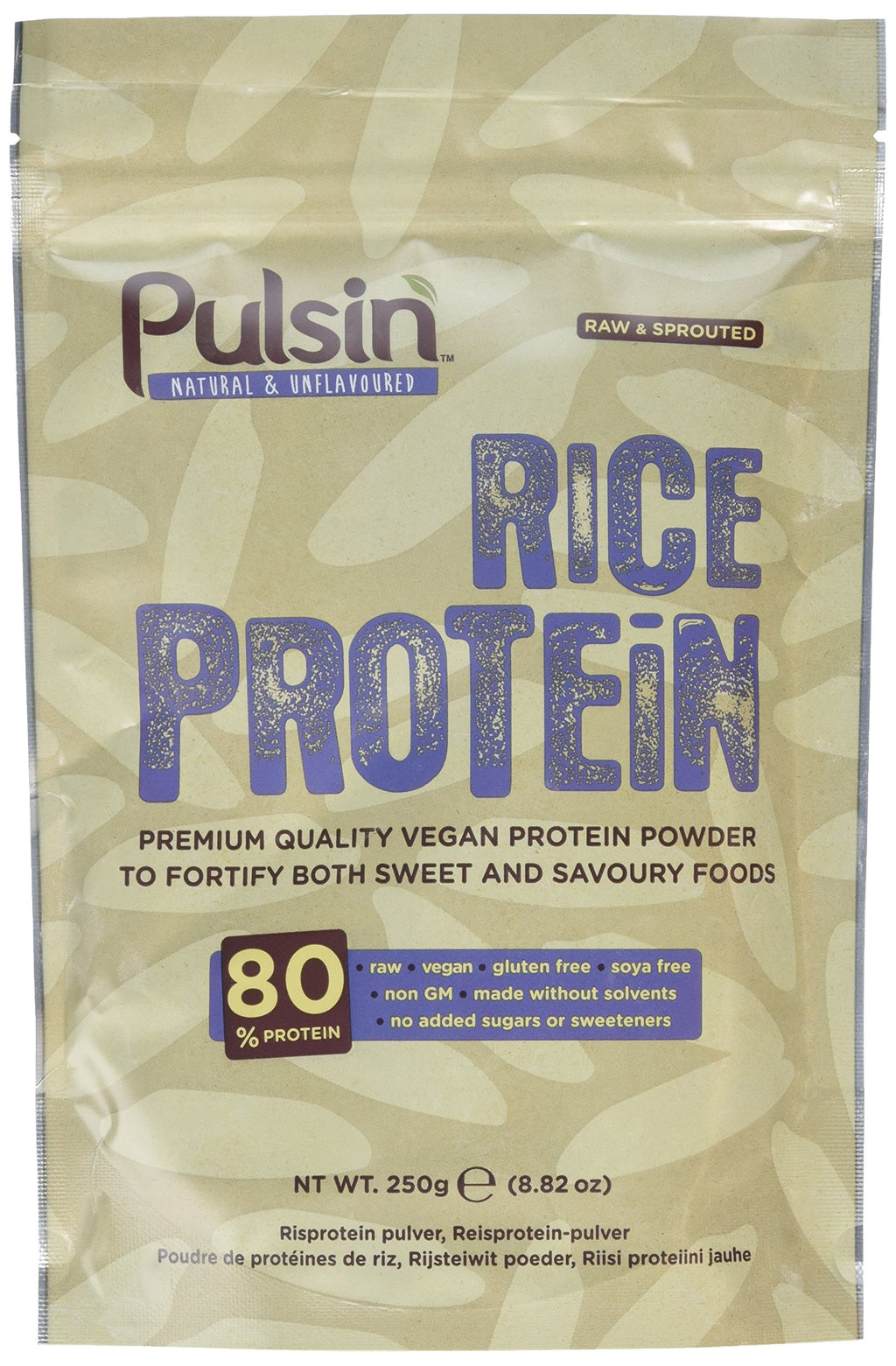 Pulsin Raw Sprouted Rice Protein Powder, 250g