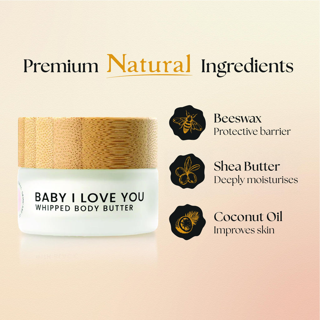Baby Body Butter | 100% Natural Travel Size Baby Lotion | Sensitive Skin, Nappy Rash, Eczema