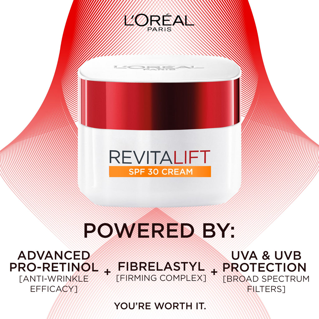 L'Oreal Paris SPF30 Day Cream, Hydrating SPF30 Face Moistruiser, 50ml