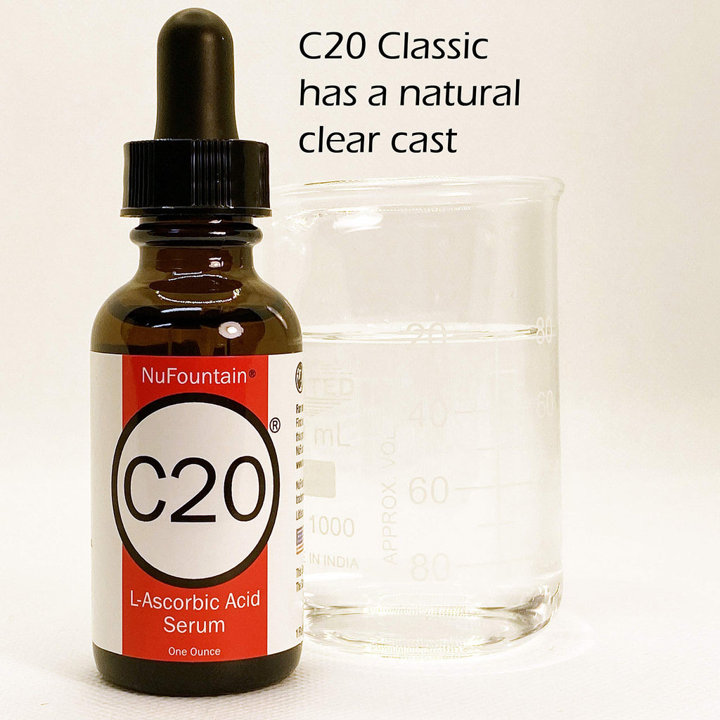 NuFountain C20 3-pack. HAND CRAFTED 3 1-Ounce Bottles of 20% L-Ascorbic Acid C Serum