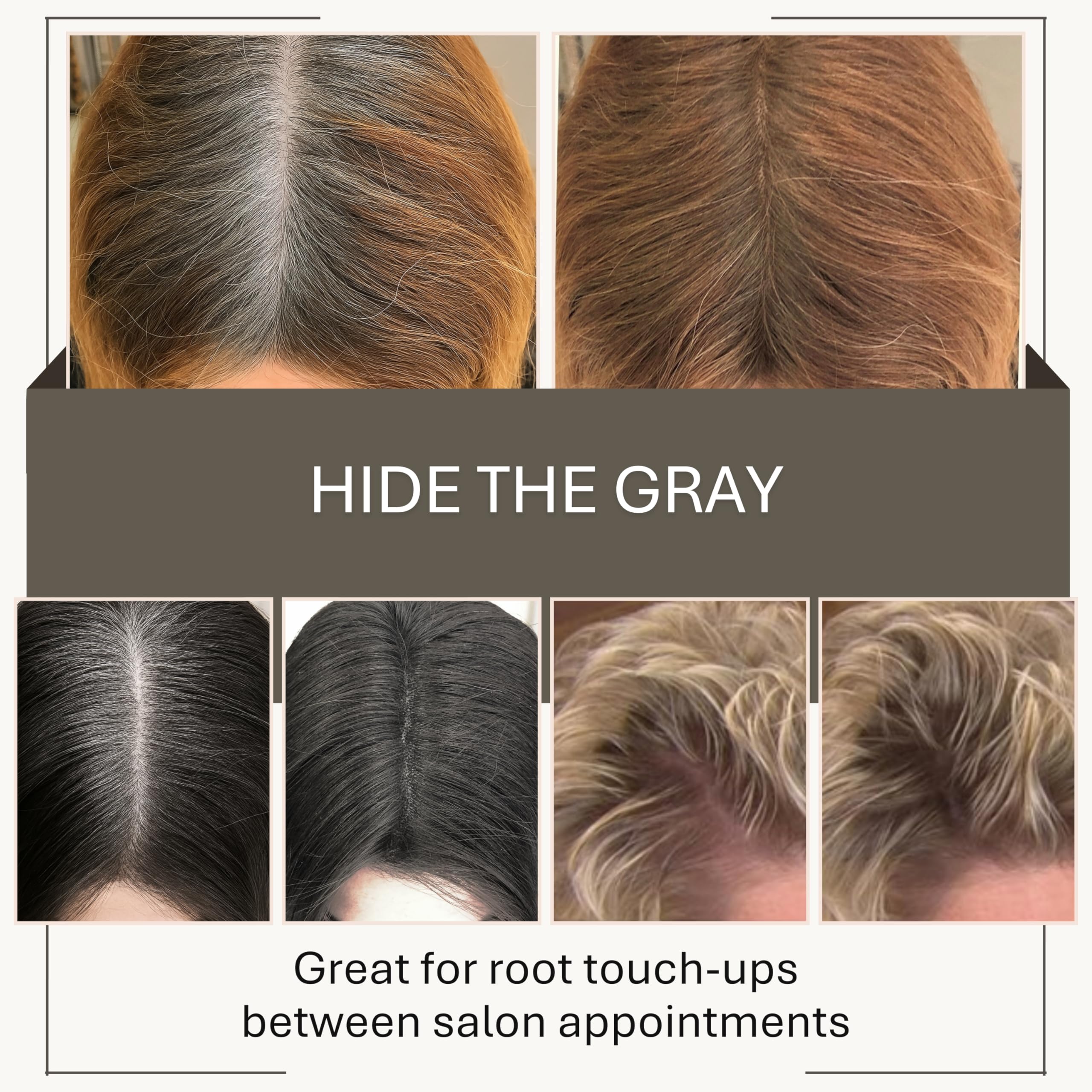 Joan Rivers Great Hair Day Root Touch Up Powder and Hair Color Stick - Root Cover Up Hair Powder and Root Touch Up Stick for Thicker, Fuller Looking Hair (Brunette)