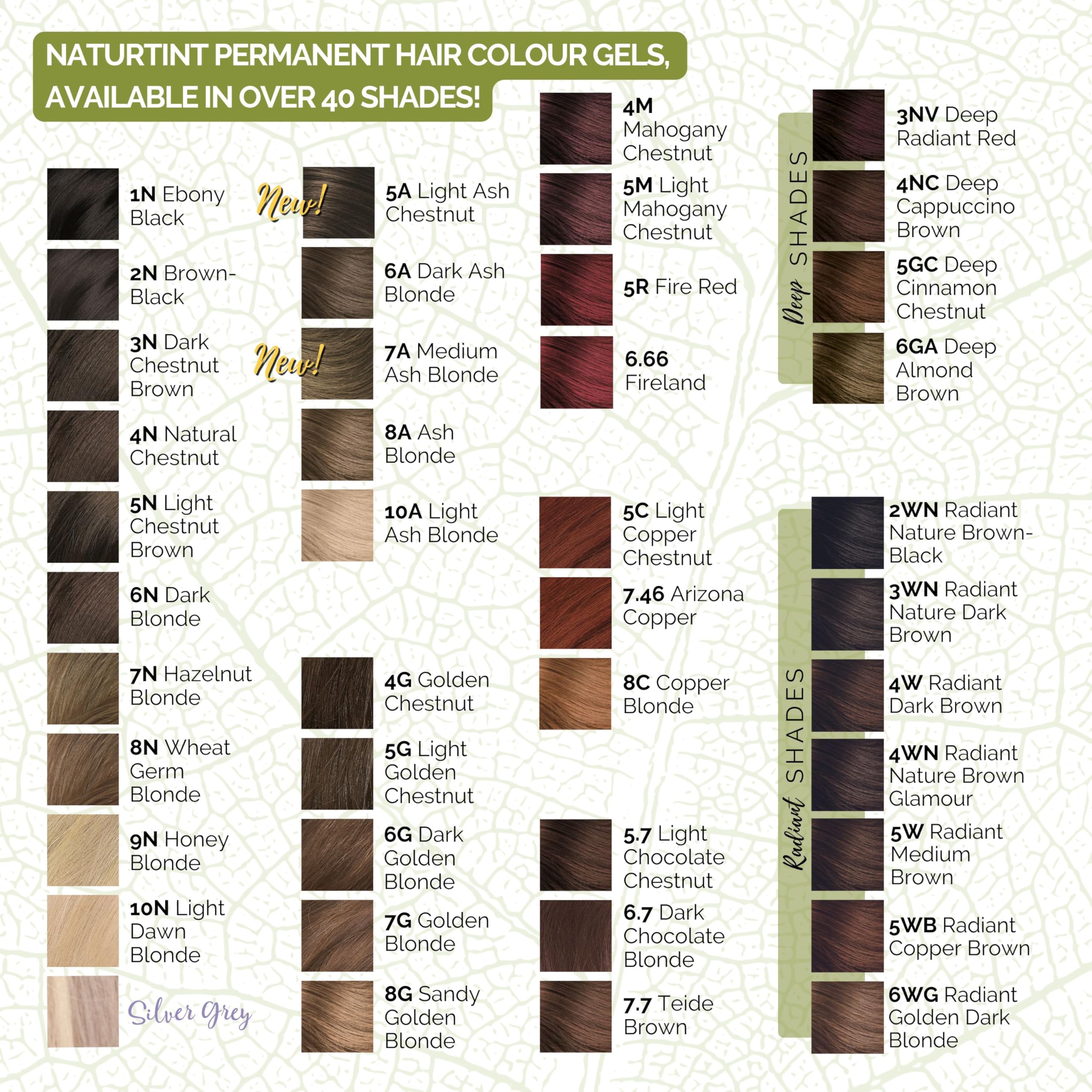 Naturtint Permanent Hair Colour Gel 7A Medium Ash Blonde, Plant Enriched, Biobased, Ammonia Free, Long Lasting Grey Coverage and Radiant Colour, Nourishment and Protection