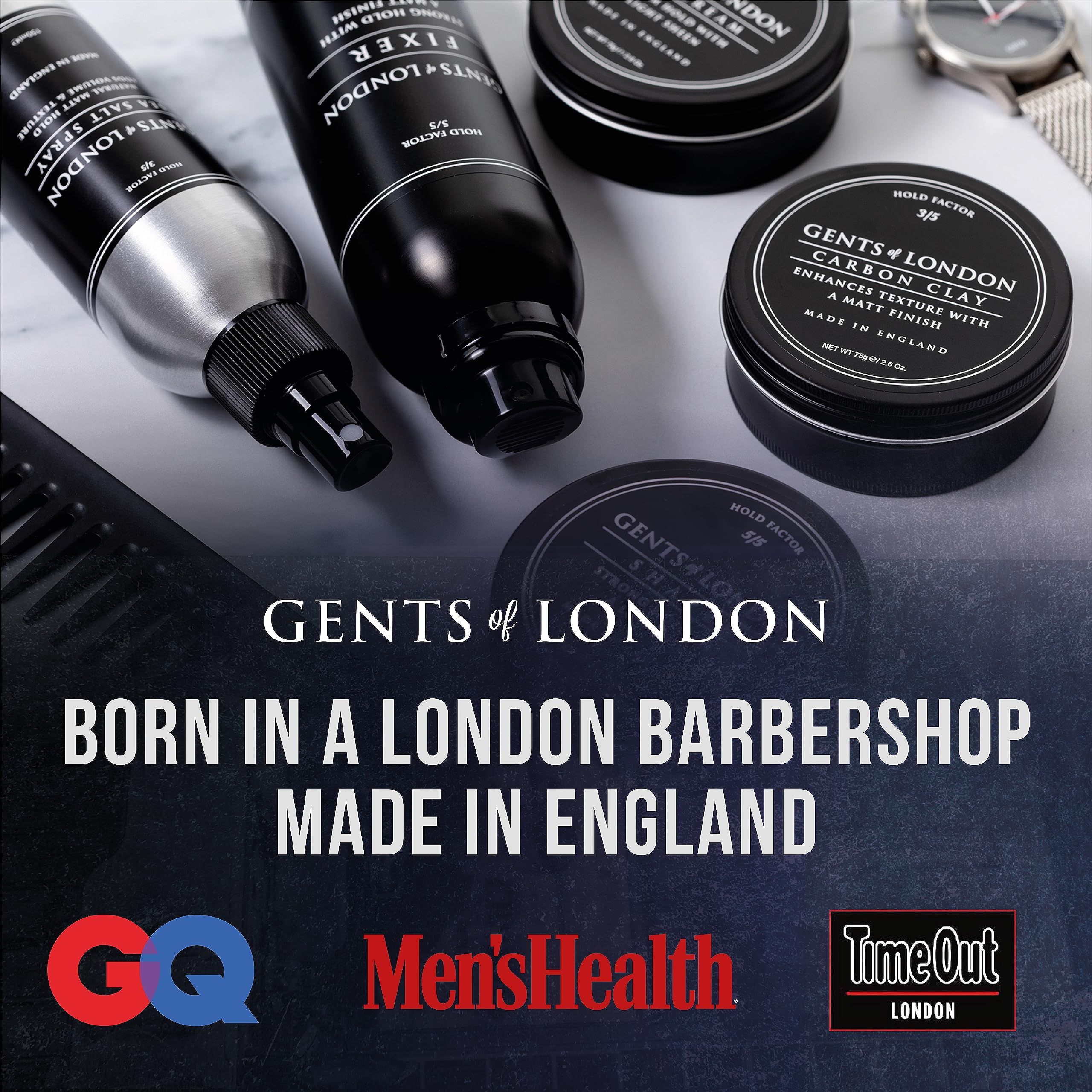 GENTS OF LONDON Tek Wax, Medium Hold, Subtle Shine, Shape & Thickening, Gift For Men 2.6 Oz.