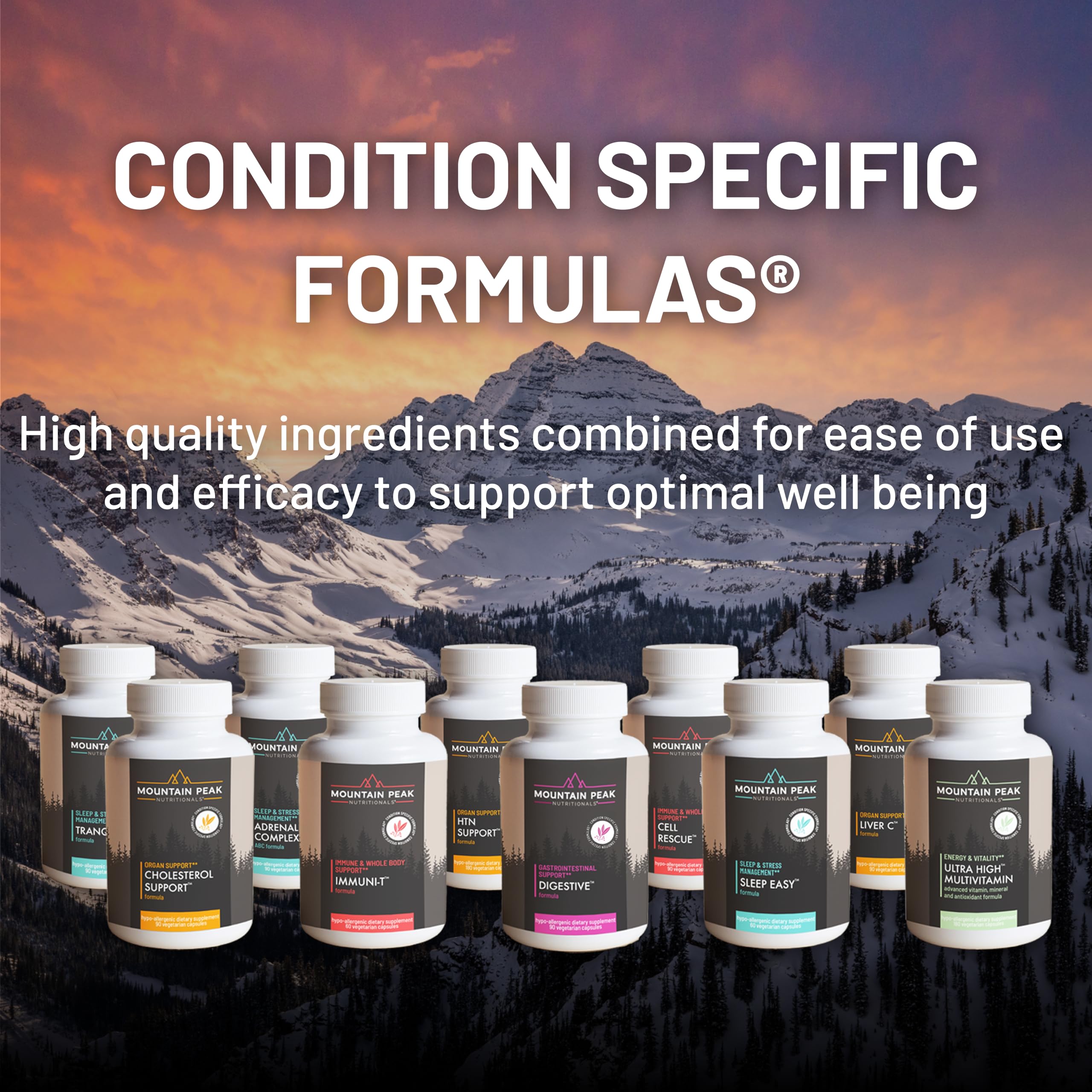 Mountain Peak Nutritionals Adrenal B Complex Ashwagandha B6 B12 90ct