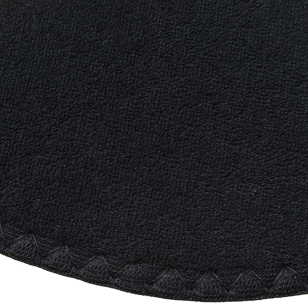 Happystep 3 Pairs of Cotton Terry Cloth Zero Drop Shoe Insoles, Barefoot Inserts, Sweat Absorption, Washable & Reusable, Fit All Sneakers, Business Shoes, Boots etc. (Black), UK Size 10