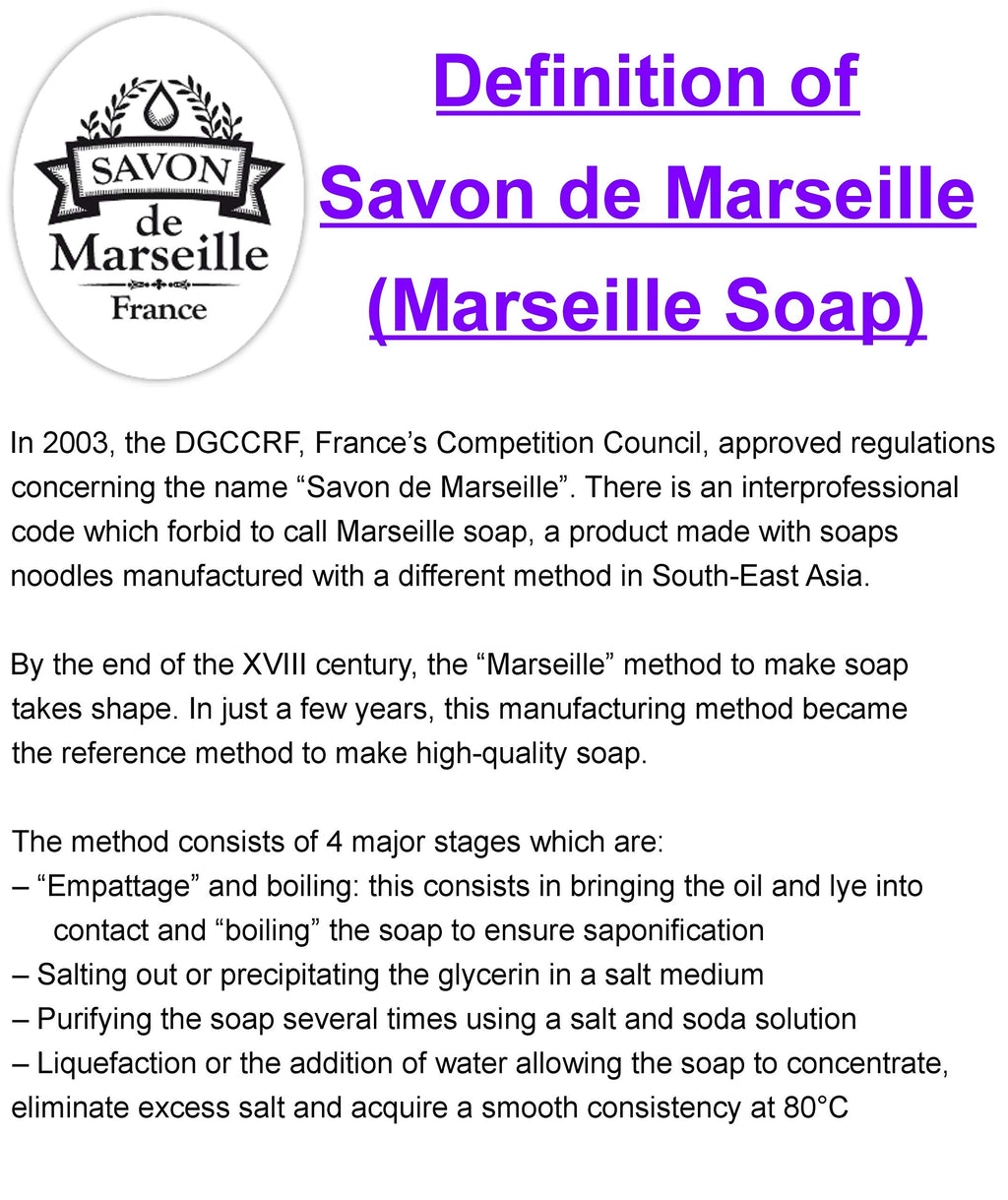 Lot de 5 savonnettes Marseille 100g