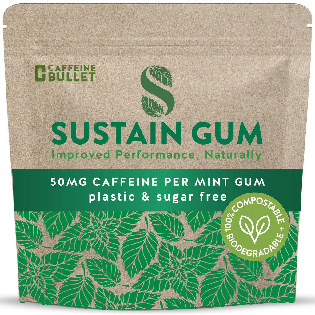 50mg Caffeine Gum | Natural Mint | 72 Pieces | Plastic Free | Sugar Free