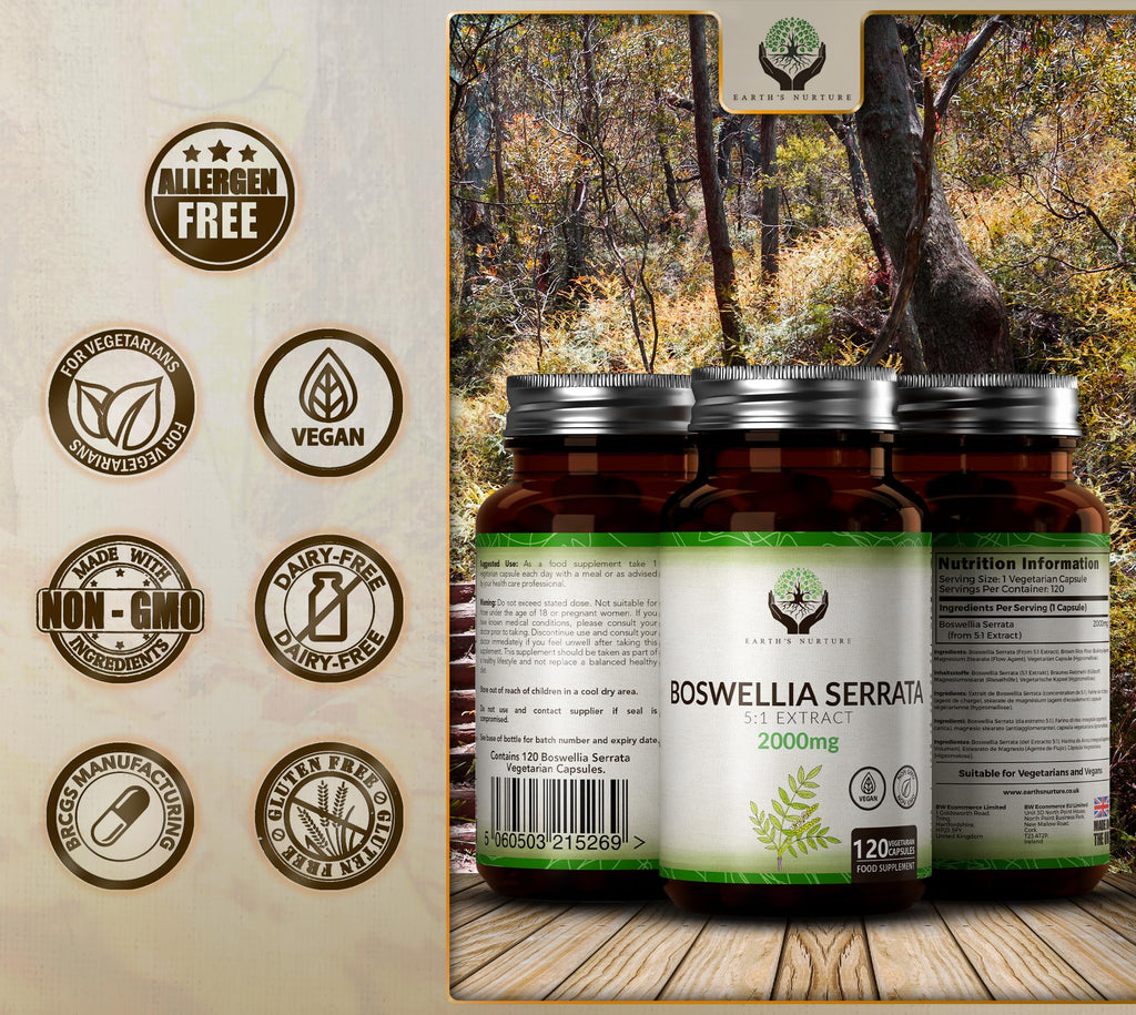 EN Boswellia Serrata, 120 Capsules, 2000mg 5:1 Extract, High Strength