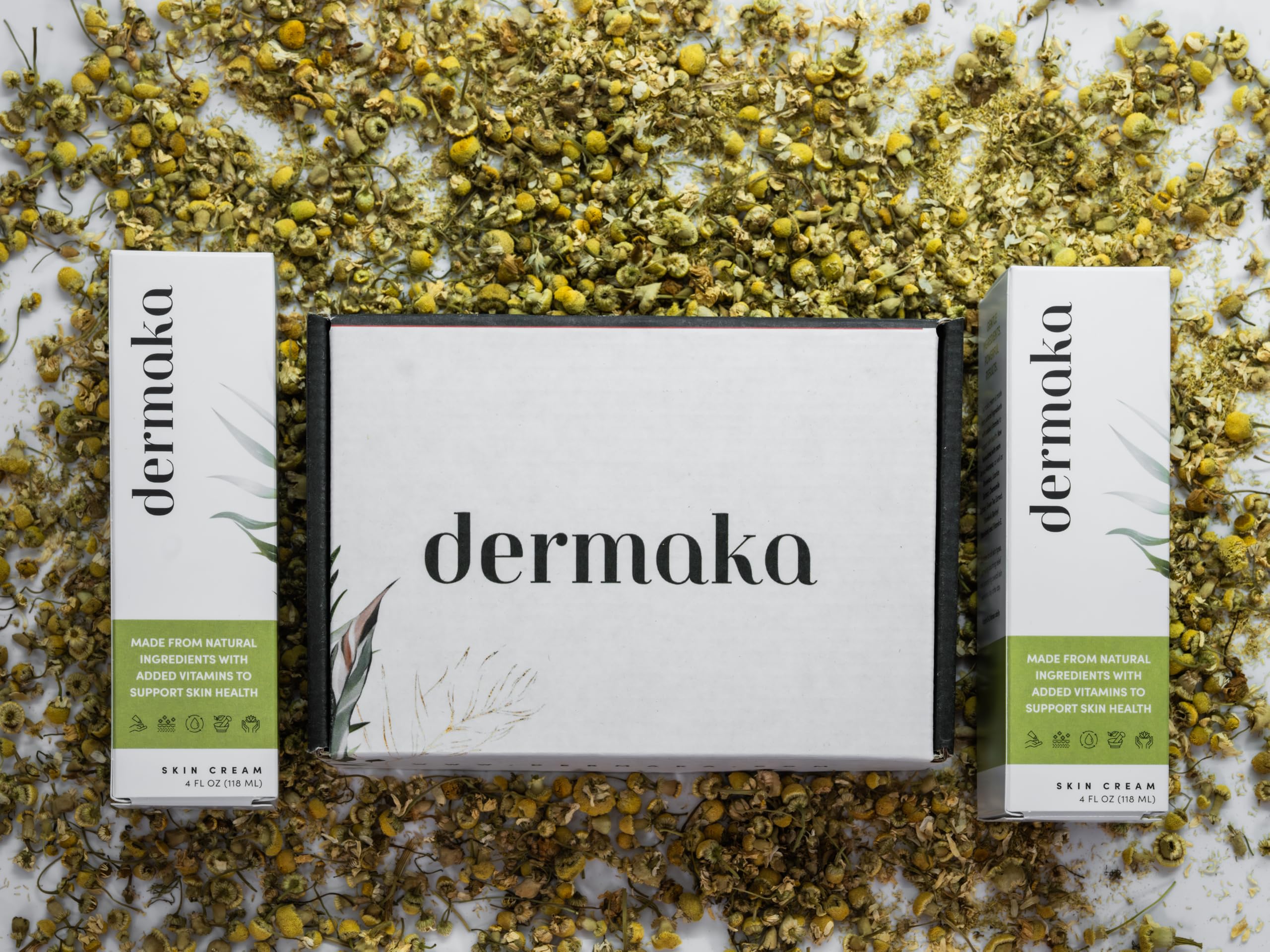 Dermaka Natural ingredients Arnica Skin Cream 4 oz 2 pack – Enriched with Chamomile, Green Tea & Vitamins A & E, Non-Greasy Texture