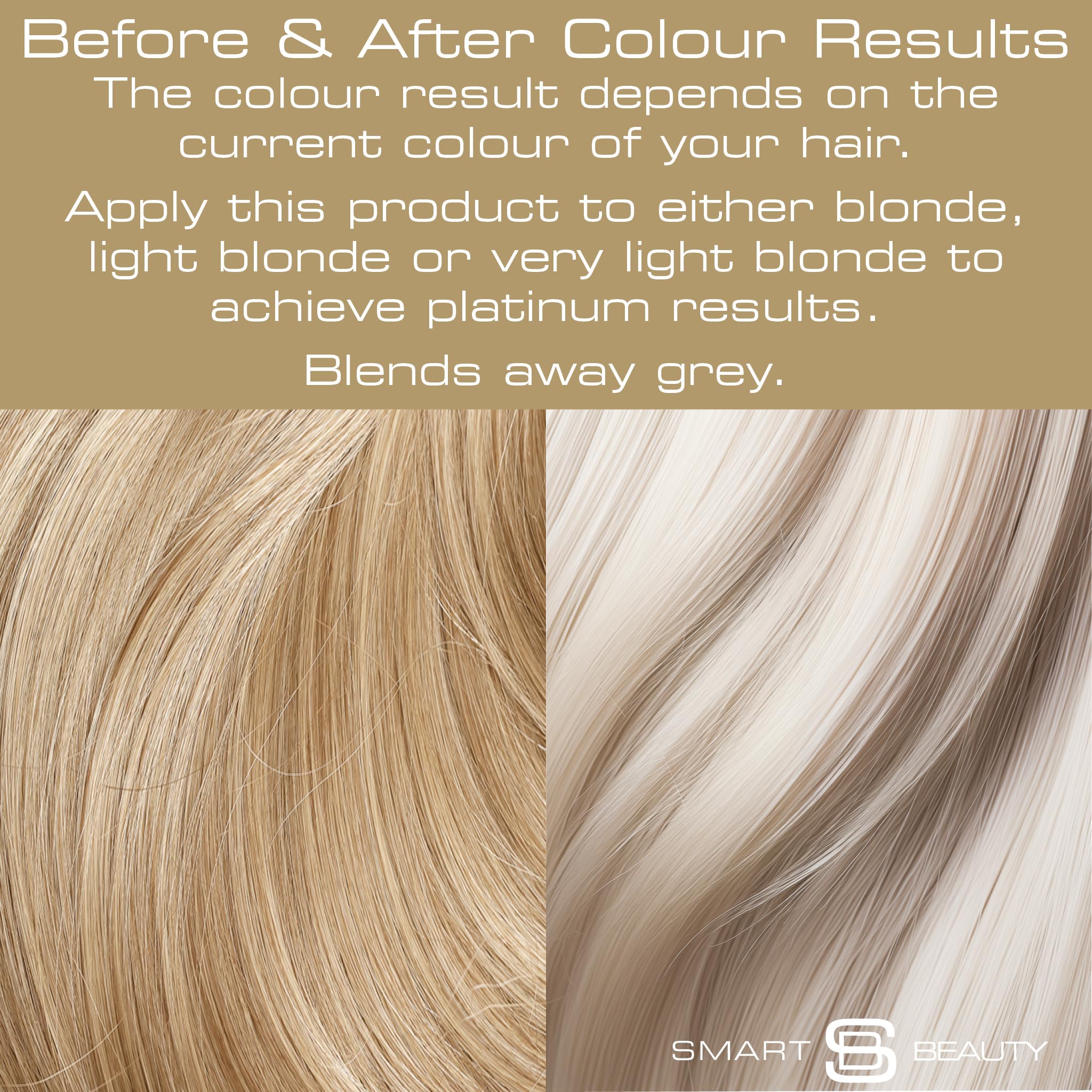 Platinum Blonde Hair Dye with added Plex Hair Care Conditioner, Permanent Hair Colour with Natural Platinum Hair Toner for Blonde Hair, Vegan Hair Dye, Cruelty-Free - Smart Beauty (Pack of 2)