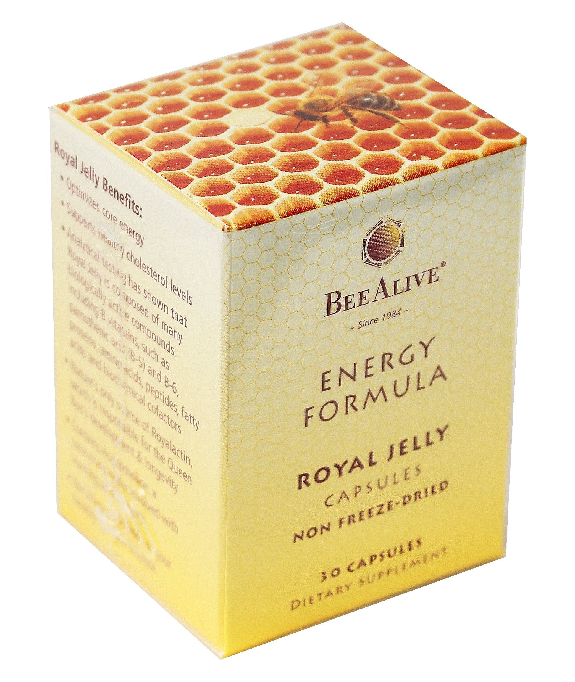 BeeAlive Royal Jelly Energy Formula Non Freeze-Dried 150mg 30 Capsules
