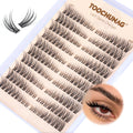 Natural Lash Clusters Wispy Eyelash Clusters C Curl Left&Right Cluster Eyelashes Extensions 180pcs Cluster Lashes DIY Individual Lash Extension Thin Band Cat Eye Lashes by TOOCHUNAG