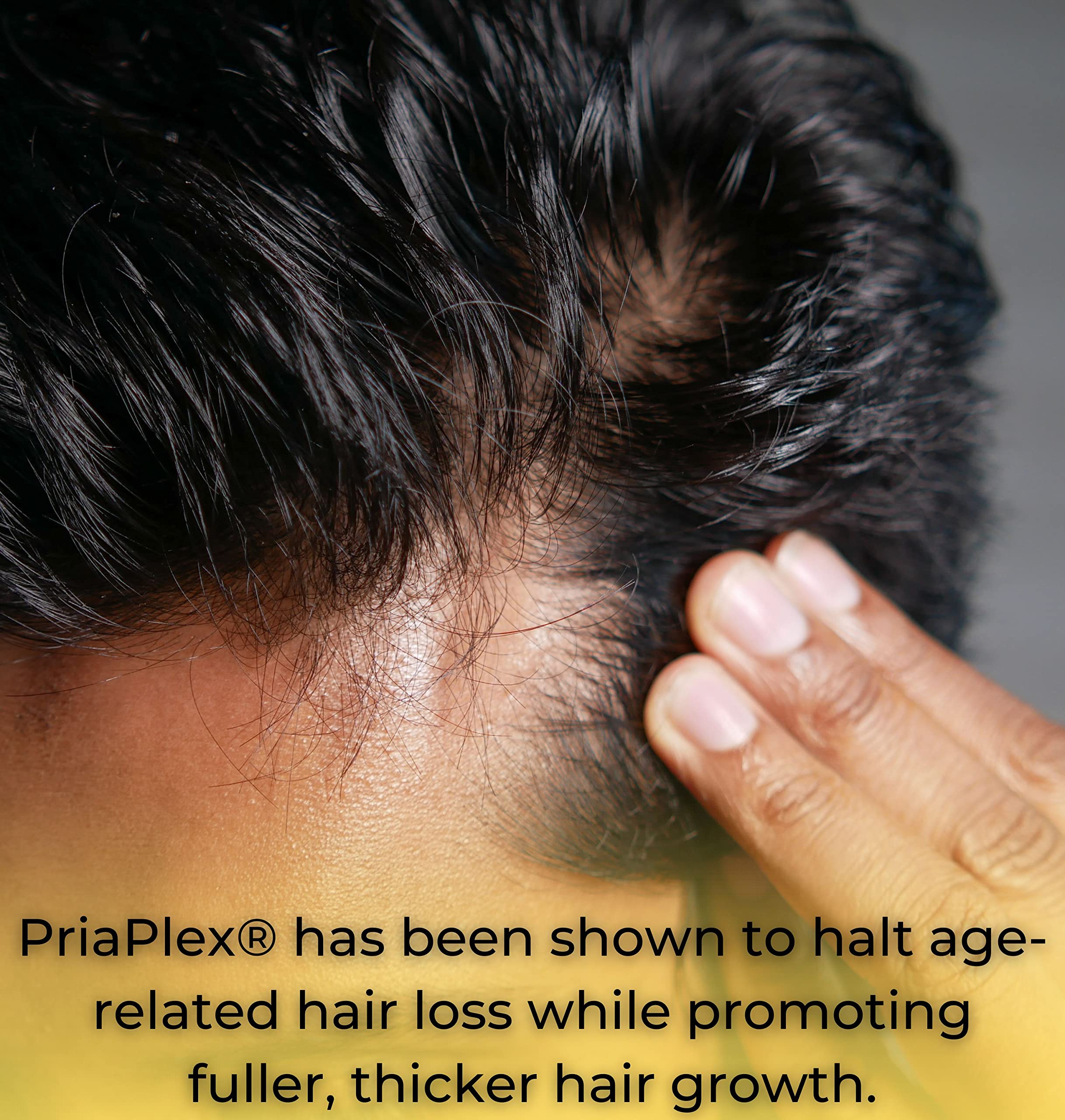 PriaPlex Natural Hair Growth Supplement for Hair Loss for Men and Women, Supporting Healthy Hair Regrowth (180 Caplets)