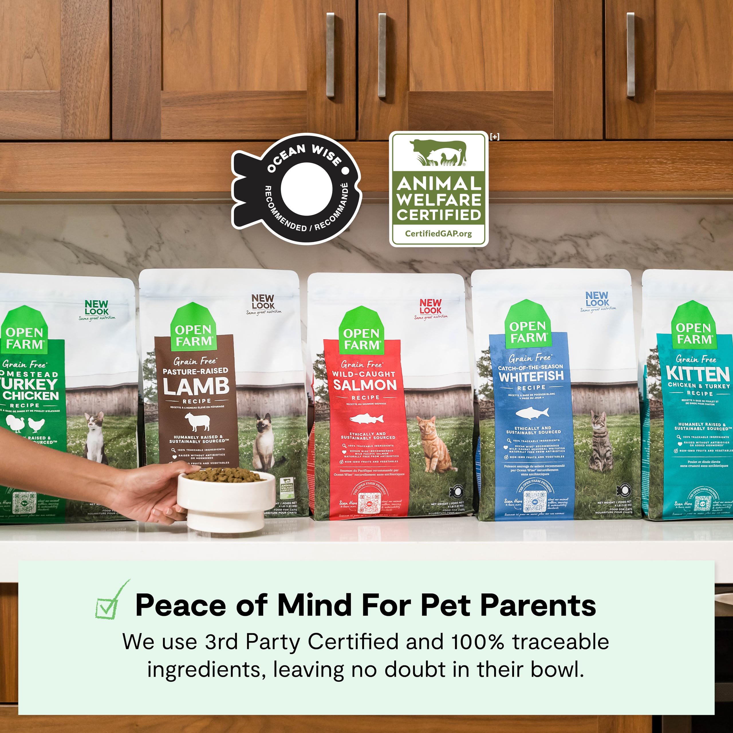 Open Farm, Grain Free Dry Kitten Food, Nutrient Dense Kibble with Protein, Vitamin A, Taurine, Naturally Occurring Fibers & Prebiotics, Homestead Turkey & Chicken Recipe for Kittens, 4lb Bag