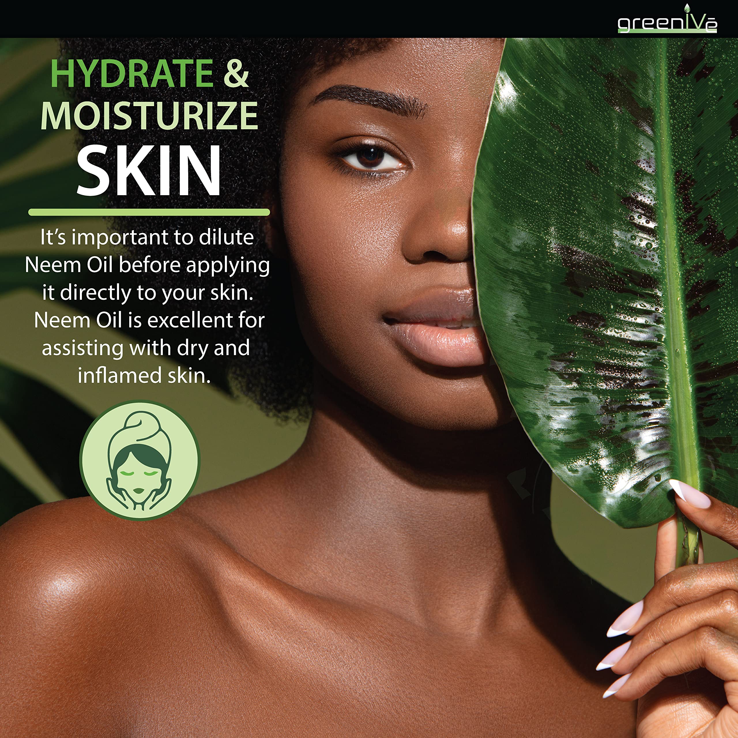 GreenIVe 100% Pure Neem Oil Bulk Size Cold Pressed Virgin Unrefined Hexane Free Natural Plant Based Non-GMO Hair & Skin Care - Nail Cuticle, Pet, Plant Care Gallon Bulk 128 fl oz 1 Gallon