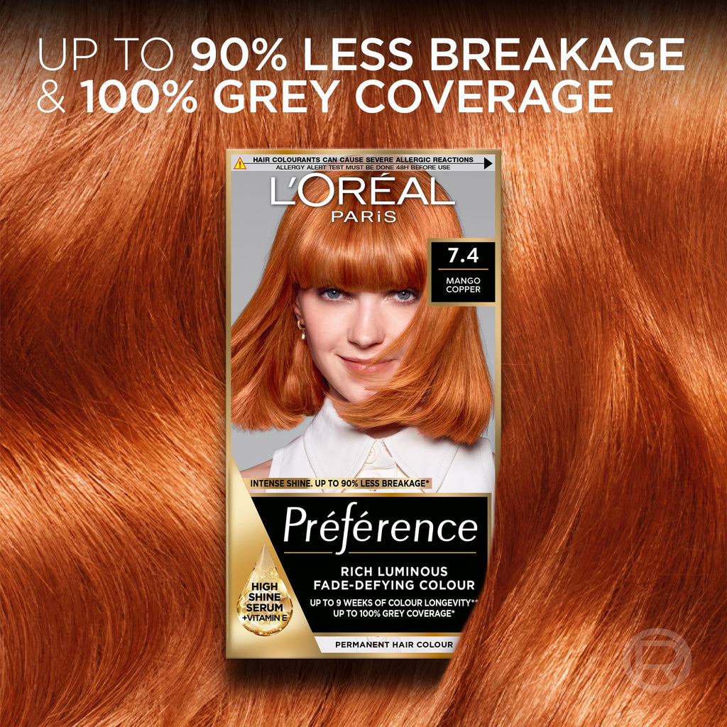 L'Oreal Paris Preference Permanent Luminous Hair Colour, 74 Dublin