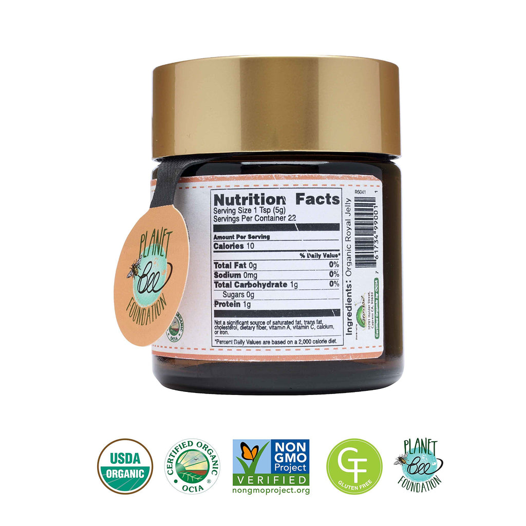 Greenbow Organic Fresh Royal Jelly - 100% USDA Certified Organic, Non-GMO, Halal, Certified GMP, Pure, Gluten Free - One of The Most Nutrition Packed - (113g)