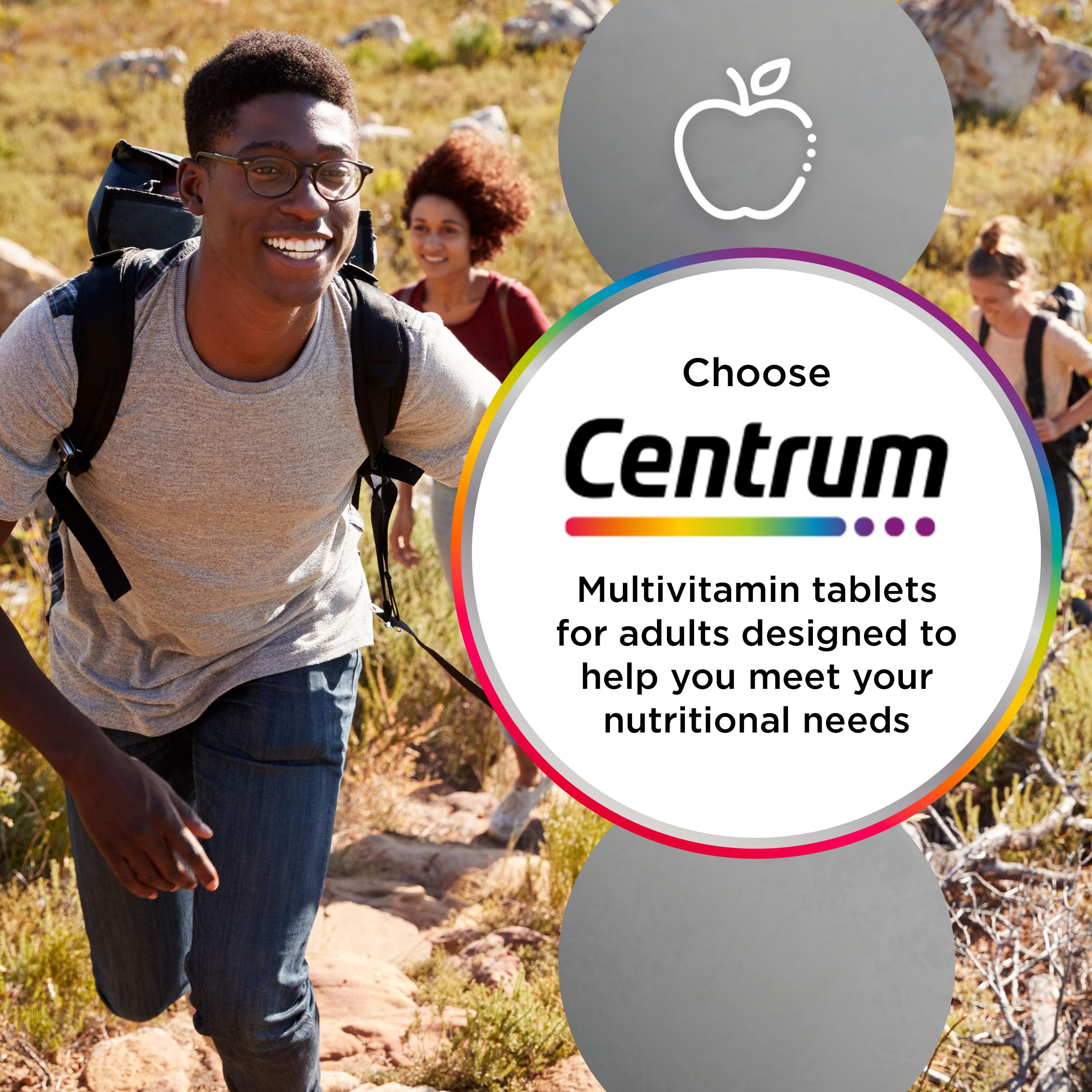 Centrum Advance Multivitamin & Mineral Supplements, 24 Essential nutrients Including Vitamin D, C, Calcium, Daily Multivitamin Tablets, 100ct (Packaging May Vary)