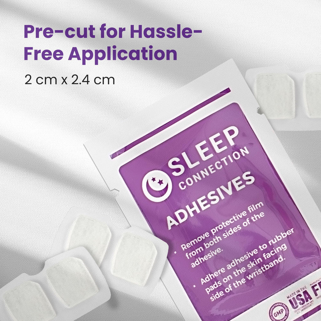 Sleep Connection Gel Adhesive Pads Replacement for Anti Snoring Wristband (6-Pack) - Reusable for Anti Snoring Device, Easy to Apply, Gentle on Skin, Self-Adhesive Pads