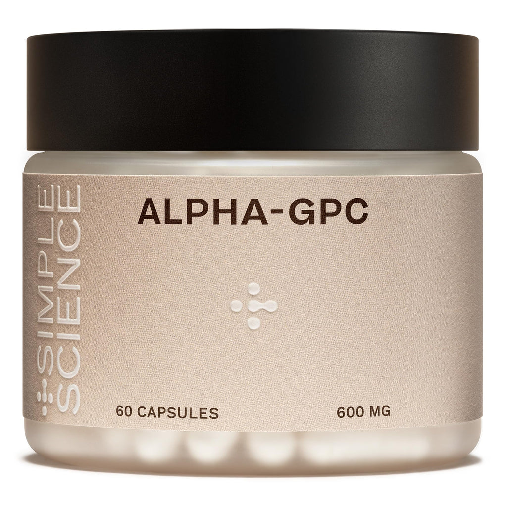 Simple Science Alpha GPC 600mg in One Capsule | 60 Capsules = 60 True Servings | Lab Tested Choline Supplement | Nootropic for Focus, Memory and Cognitive Function | Made in the UK