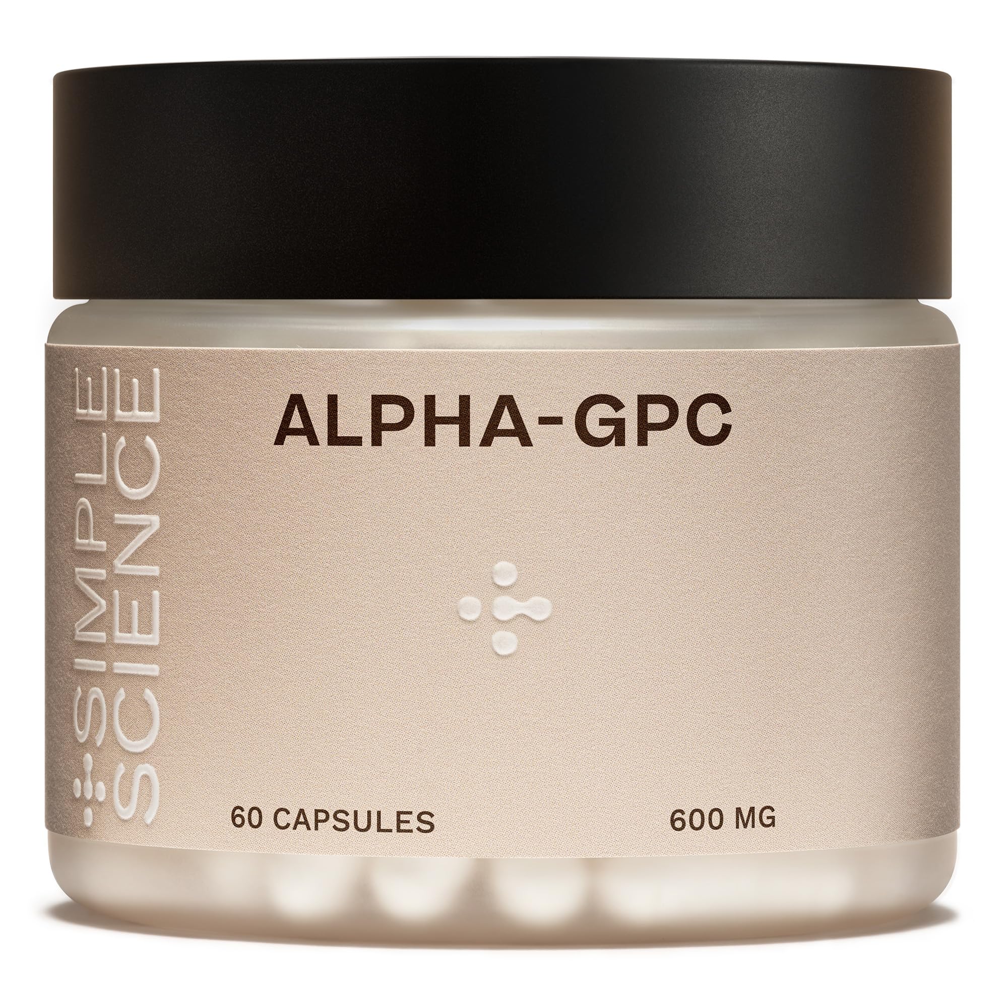 Simple Science Alpha GPC 600mg in One Capsule | 60 Capsules = 60 True Servings | Lab Tested Choline Supplement | Nootropic for Focus, Memory and Cognitive Function | Made in the UK