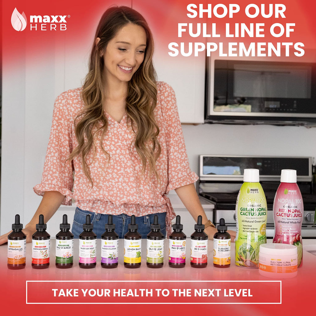 Maxx Herb Ashwagandha Extract – Max Strength Liquid Tincture Absorbs Better Than Capsules or Powder - for Stamina, Memory, & Immune Support - 4 Oz Bottle (60 Servings)