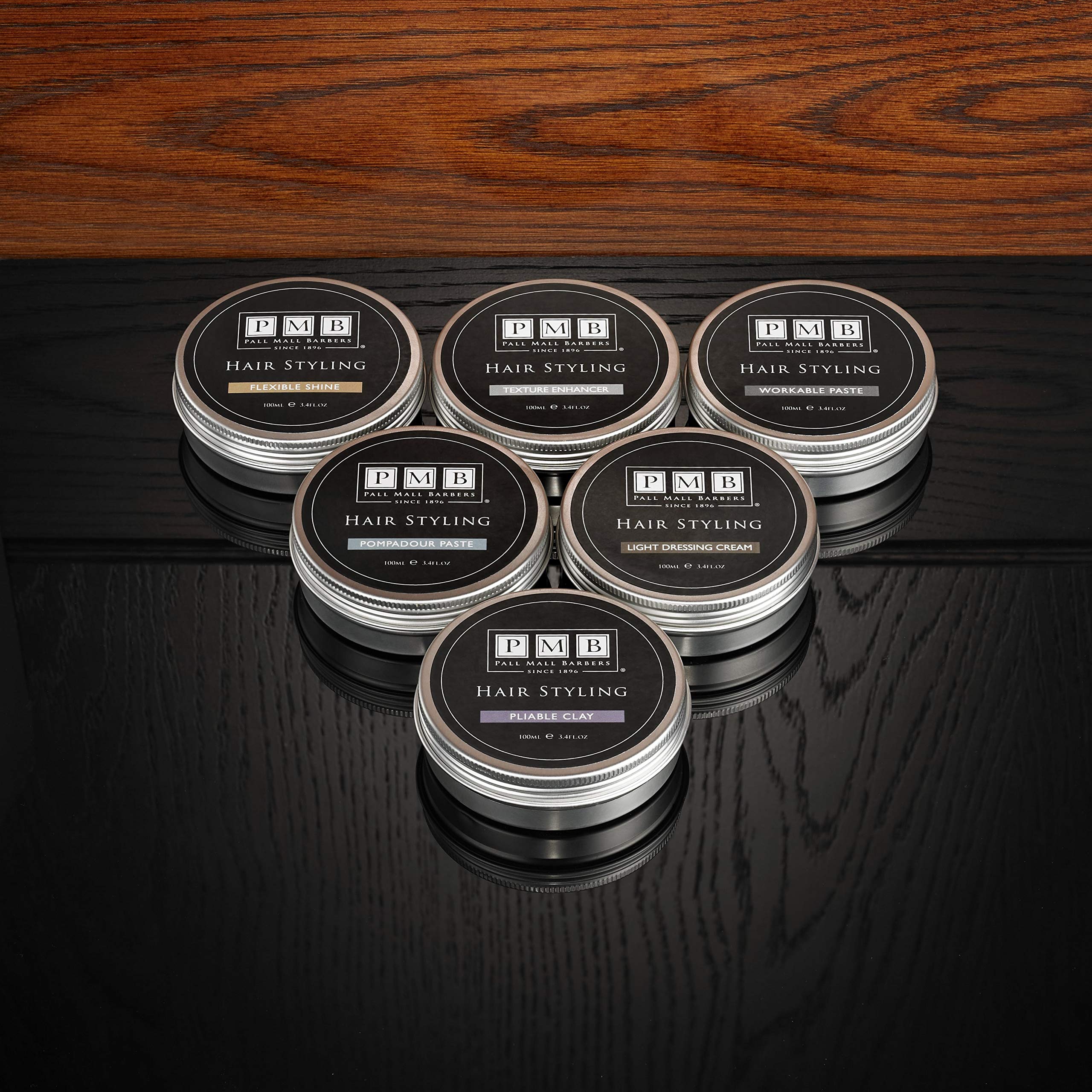 Pall Mall Barbers, Finest Hair Styling for Men Since 1896 - Pliable Hair Clay - 100ml | Strong Hold Mens Defining Hair Clay - Texture with Dry Matte Shine