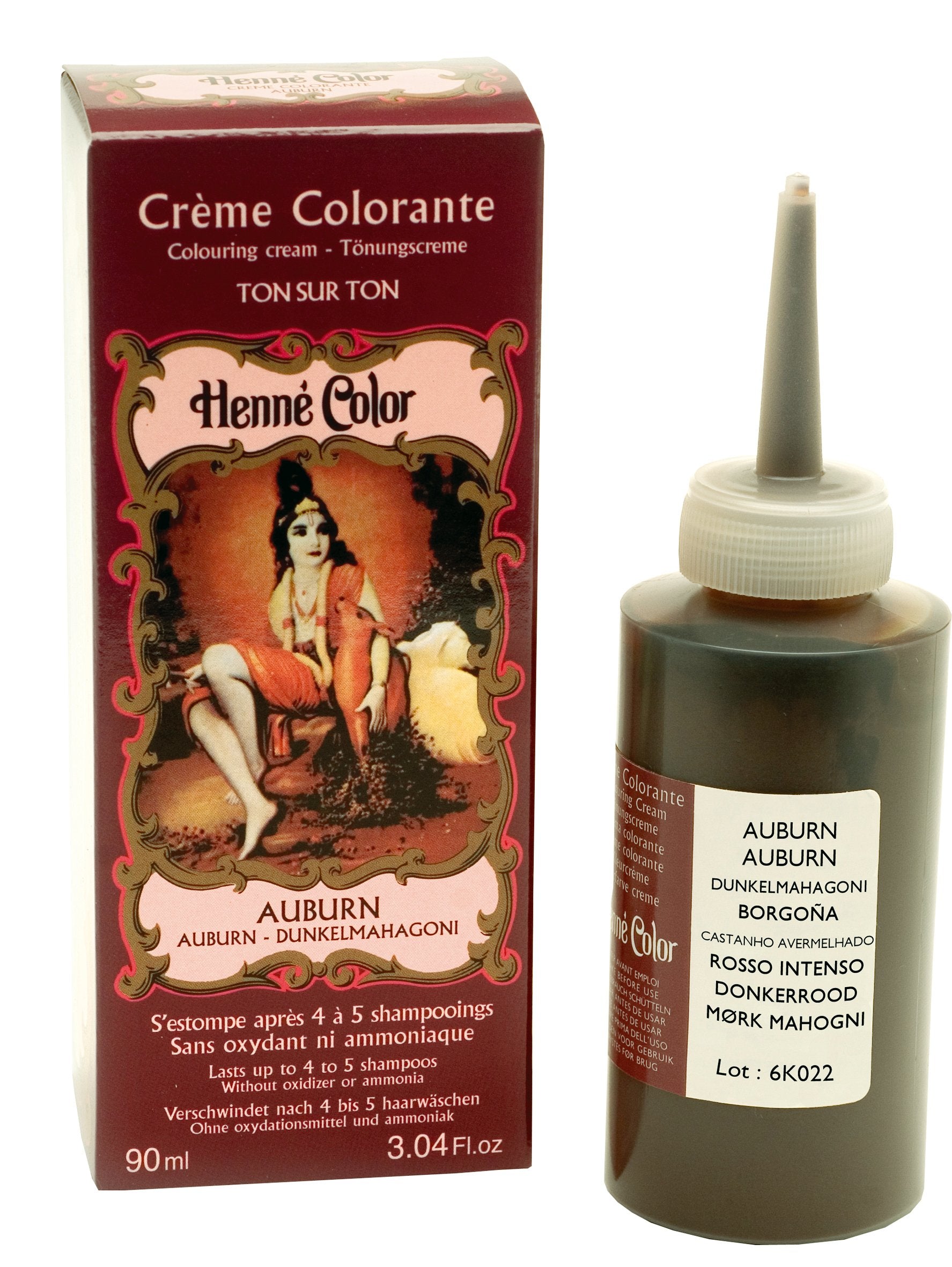 Henne Color Henna Hair Colouring Cream - AUBURN - 3 oz