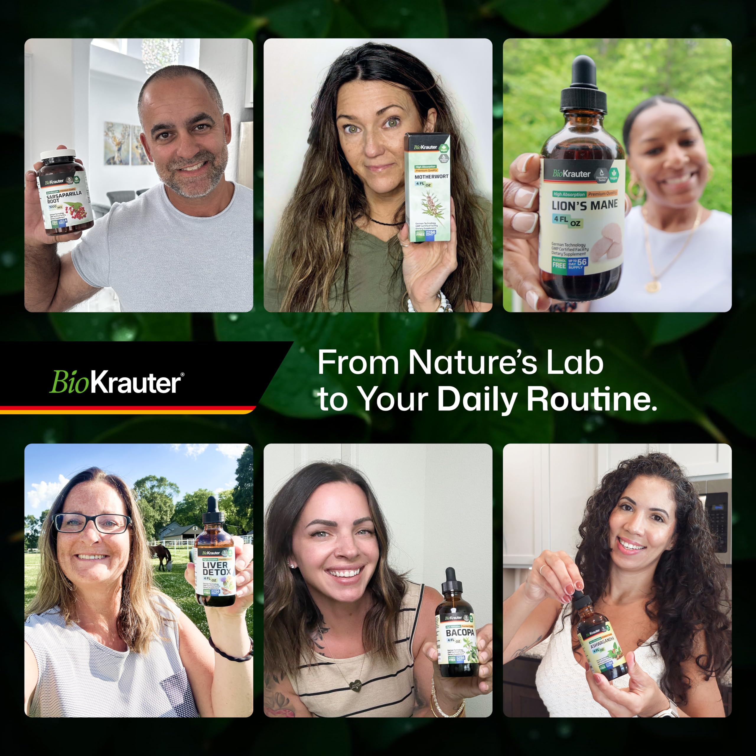 BIO KRAUTER® Ashwagandha Supplements - Liquid Drops Pure Vegan Ashwagandha for Women & Men 685 mg per Serving 4 Fl.Oz 56-Day Supply - Used for Mood Magic & Relaxation Support - Alcohol & Sugar Free