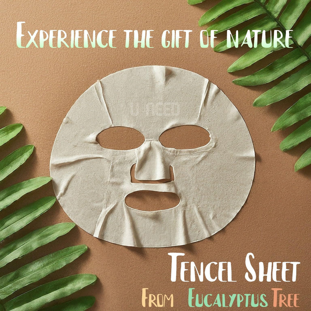 U-NEED 100 pcs Korean Face Sheet Mask (10 Types x 10 pcs) Natural Facial Mask Sheet | Tencel | Skin Care | Made in Korea | Moisturizing & Tightening | Pigment Balancing | K-Beauty