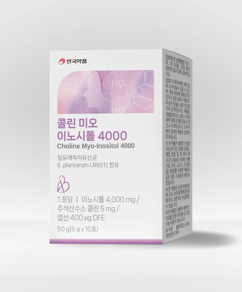 Korean Myo-Inositol 4000 Powder 10 Sticks with Choline & Folic Acid