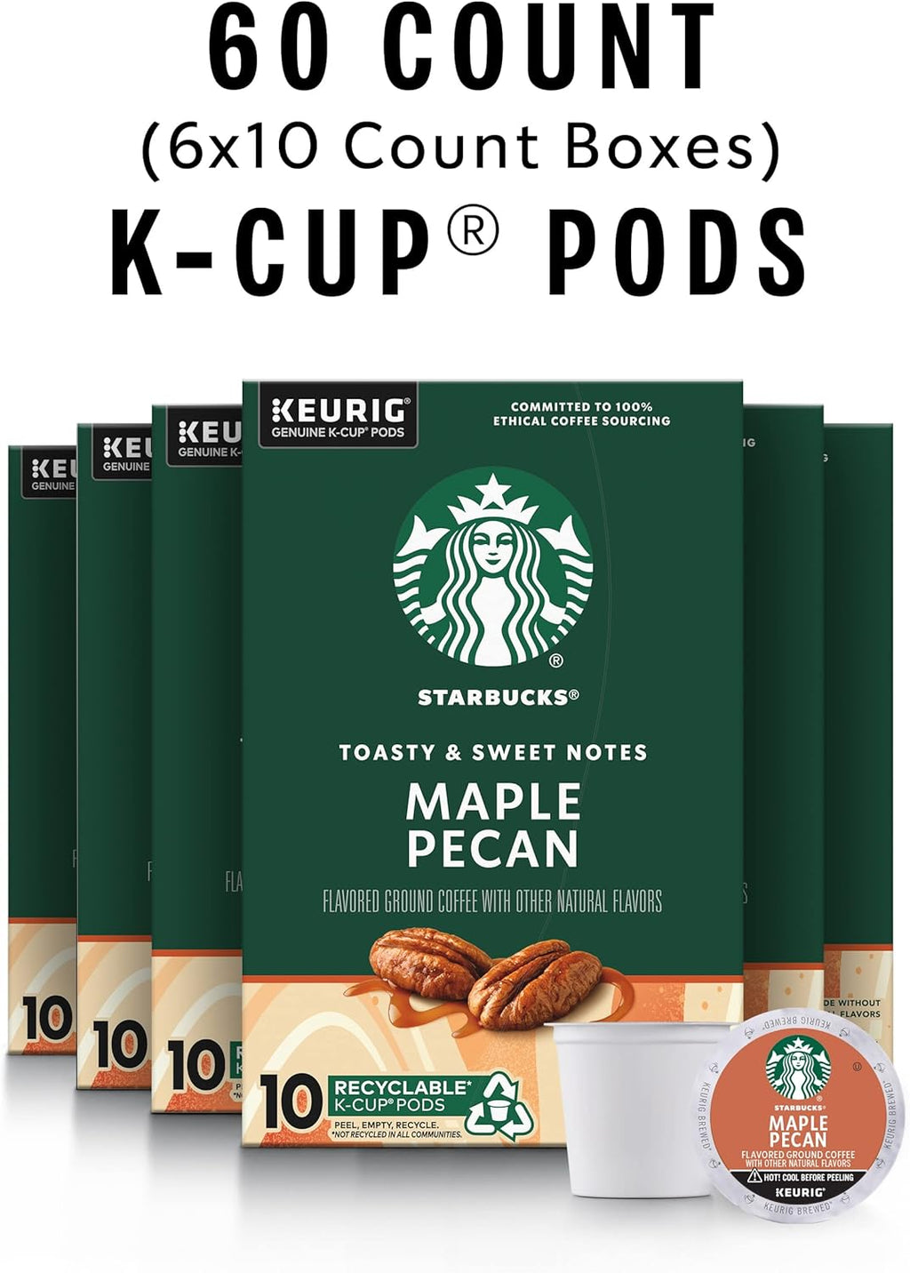 Coffee K-Cup Pods, Maple Pecan Flavored Coffee, Naturally Flavored, 100% Arabica