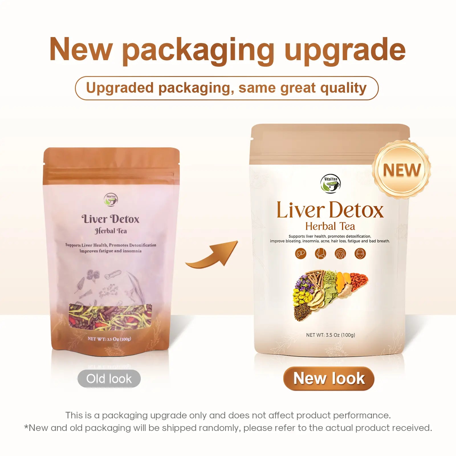 Liver Support with Milk Thistle Goji Berry Chrysanthemum - Cleanse Liver and Eyes | Organic, Natural Herbal Tea Loose Leaf (100G) Beverage | Itree · Vital-Tea