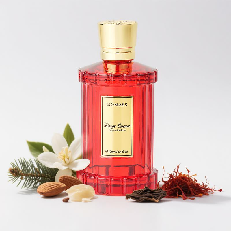 ROMASS Rouge Essence Luxe Perfume - Long-Lasting Fragrance with Vibrant Saffron,